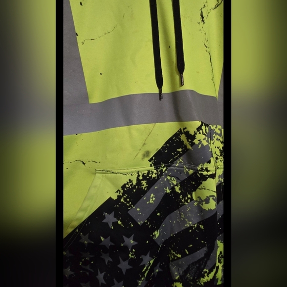 Workers hi vis hoodie - Picture 2 of 8